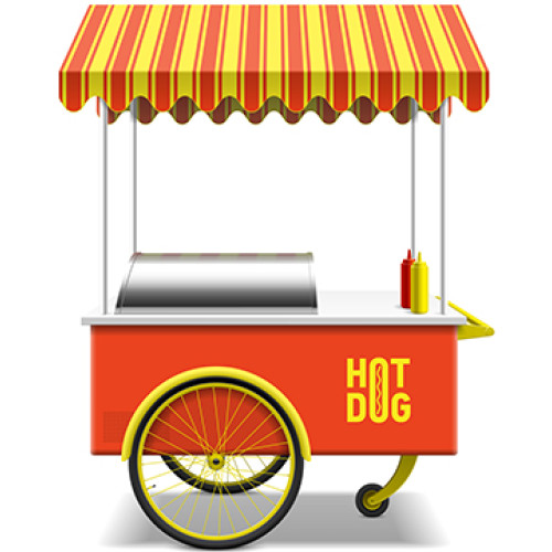 Hot Dog Stand Cardboard Cutout